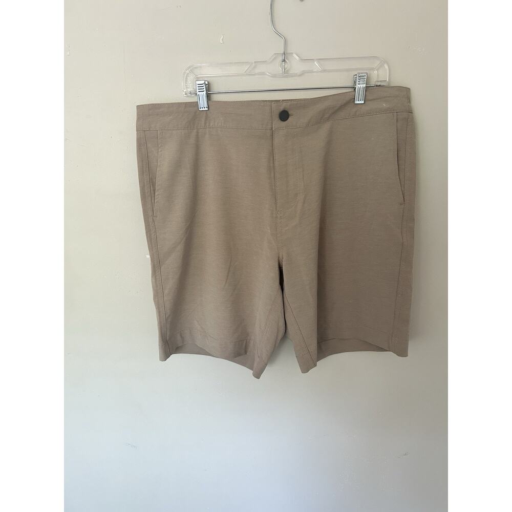 Faherty Tan Flat Front Men Shorts